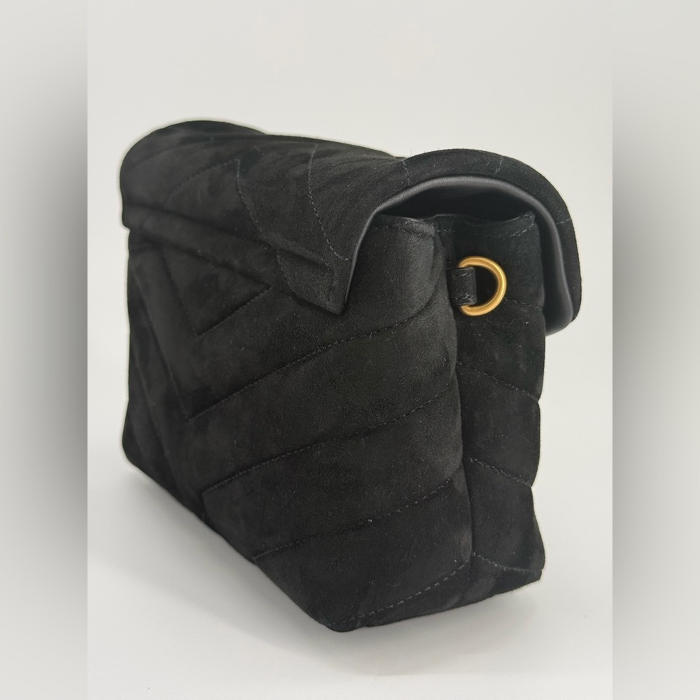 Sain Laurent Black Suede Loulou Toy Handbag - Picture 5 of 13
